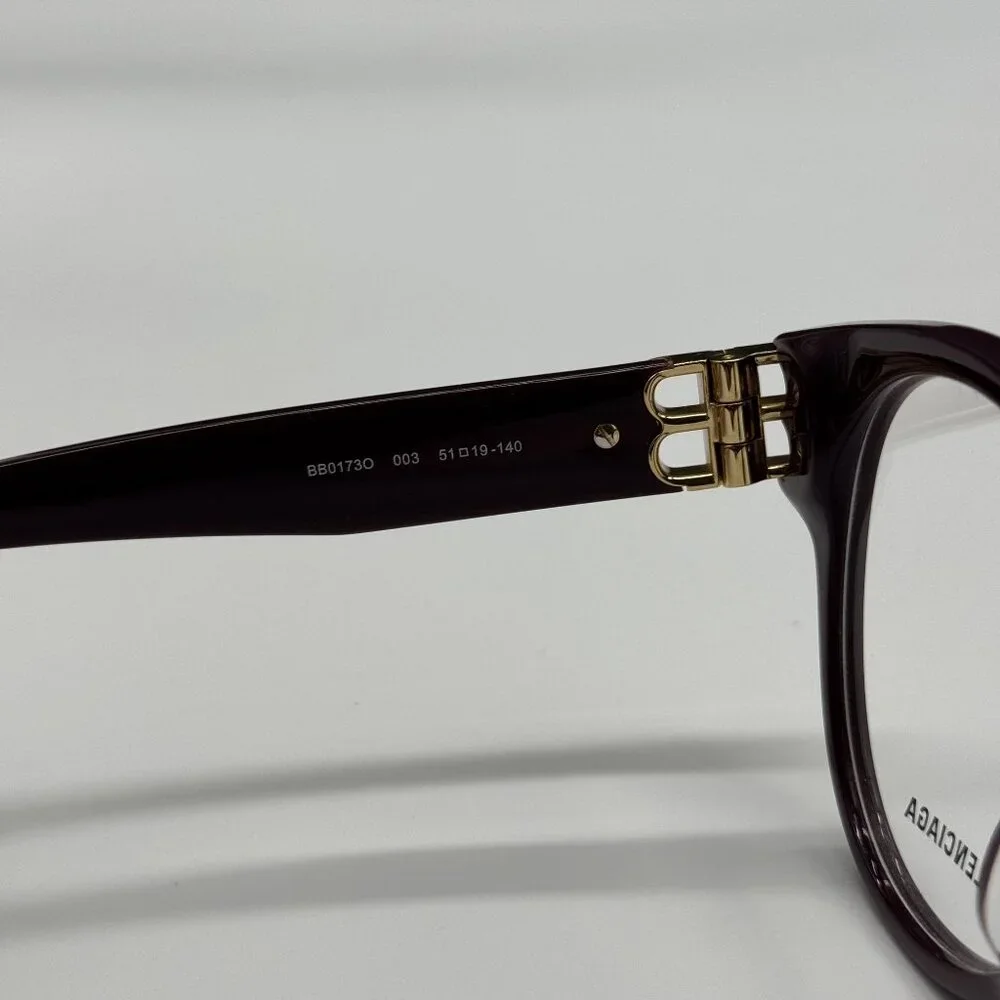 NEW BALENCIAGA BB0173O 003 VIOLET WOMEN EYEGLASSES BALENCIAGA